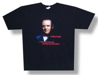 SILENCE OF THE LAMBS   LIVER HANNIBAL LECTER T SHIRT   NEW ADULT 