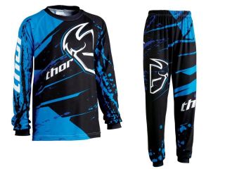 Thor MX Blue Motocross Race Inspired PJ Pajamas for Youth Kids Child 