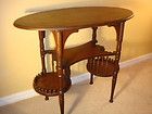   gingerbread parlor lamp occasional Victorian Oak 3 tier 32 Oval table