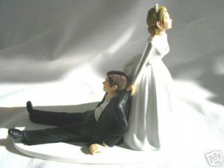 NOW I HAVE YOU Wedding Cake bride & groom funny cake top topper Wilton 