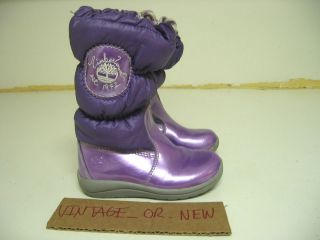 Girls Timberland Purple High Winter Snow Boots Toddler sz 6