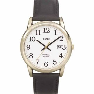 timex t2h291 mens analog casual watch brown leather strap 50m