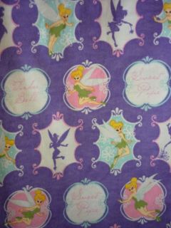 Tinkerbell Tinker Bell on Purple flannel Pillowcase with Travel/Small 