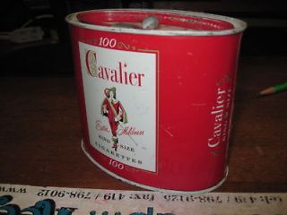 cavalier king 100 tobacco TIN OLD VINTAGE ANTIQUE CAN CANISTER