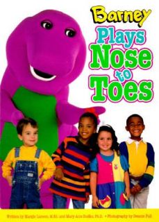Barney Plays Nose to Toes by Margie Larsen (1996, Board Book)