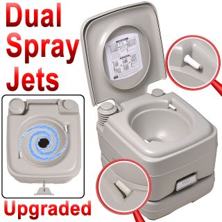 Portable 2.8 Gallon Toilet 2 Spray Flush Camping Travel Indoor/Outdoor 
