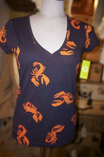 wonder (chris tory burch partner) NWT NEW blue orange lobster print 