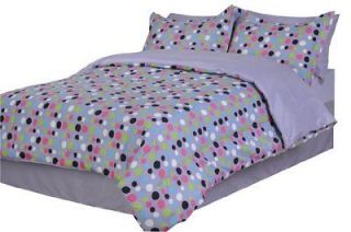   Polka Dot Comforter & sheet set XL Twin College Dorm Bedding in Bag