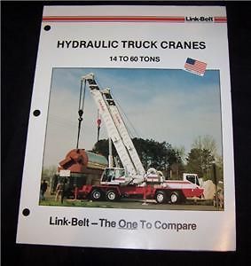 link belt hydraulic truck crane brochure 14 60 ton time