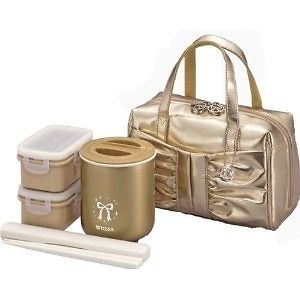 Japanese Lunch Box Set Tiger Lunch thermos GOLD LWY LA24NL Brand New