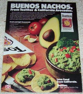 1983 frito lay tostitos california avocados recipe ad time left