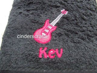 personalised towel sets embroidered bass guitar more options type main