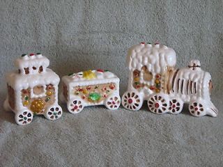 Train Christmas Table Decoration Ron Gordon Designs Ceramic 3 Pieces