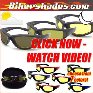 motorcycle transition photochromic yellow to dark glasses sunglasses 
