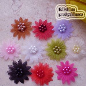   Flower With Cluster Beads Sewing Scrapbooking Appliques Trim JM7B