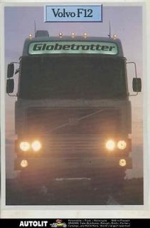 1977 Volvo F12 Globe Trotter Sleeper Cab Tractor Truck Brochure 