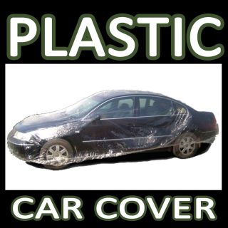   Bulk Lot Universal Car Cover Disposable Temporary Plastic Paint Dust