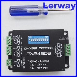 12v dmx decoder driver 3a ch output for led light