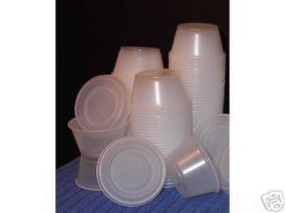 Souffle Cups & Lids 2oz. plastic Condim​ent portions 50