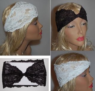 turban headband hair band reversable floral lace new more