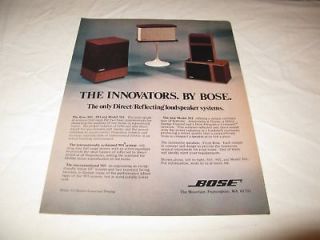 vintage bose 901 501 301 speakers print ad from 1975