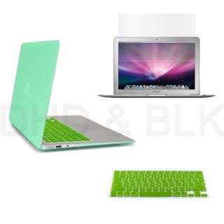 in 1 Green Hard Case for Macbook Air 13 + Keyboard Cover + LED 