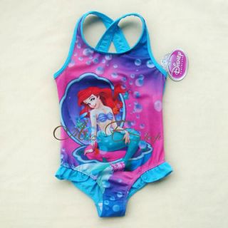   Princess Ariel Mermaid Swimsuit Swimming Costume Tankini Swimwear 3 8Y