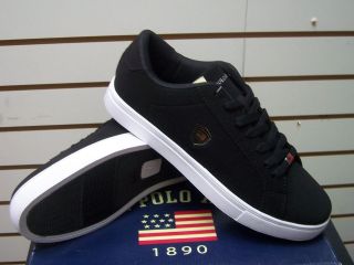 New US POLO ASSN Honor V Black/White Casual Shoes Mens All Sizes