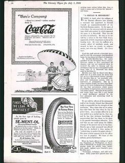 1916 ad Coca Cola  Twos Company  The Romance Umbrella Beach Scene