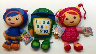 NEW Nick Junior TEAM UMIZOOMI Plush Doll Complete SET MILLI GEO BOT 