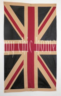Large Vintage Double Sided Union Jack Flag 39 x 63 inches  Top 