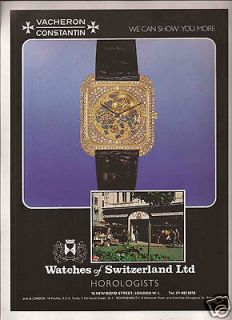 vacheron constantin watch advertisement 1979 from canada 