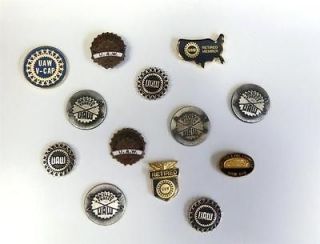 Lot of 13 UAW United Auto Workers Lapel Pins Skilled Trades Union 
