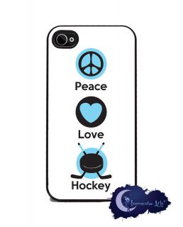 Peace Love & Hockey iPhone 4/4s Slim Case, Cell Phone Cover