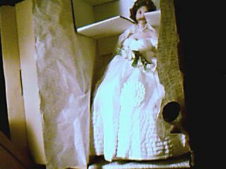 Jacqueline Kennedy White Bride Dress Porcelain Doll Franklin Mint NIB