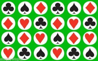 24 playing cards ricepaper cake toppers poker suits time left