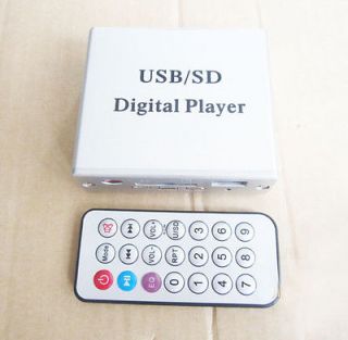 Alloy Aluminum Case  USB SD Digital Player Remote Control Headphone 