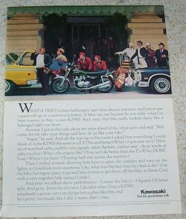 1976 ad Kawasaki KZ900 motorcycles  hotel bellhops  Lets the Good 