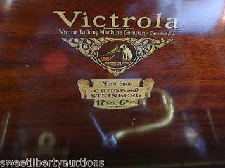 ANTIQUE Victor Victrola Credenza VV8 4 90+ EXTRA NEEDLES & 5 RECORDS 