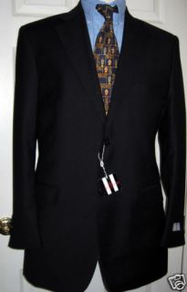 valentino new mens black suit 48l 58l 