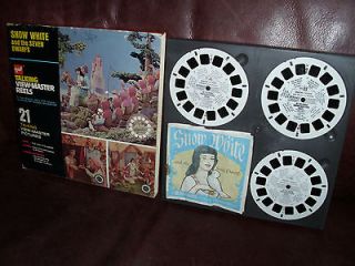   Snow White and The Seven Dwarfs Talking Viewmaster Reels Rare MIB 73