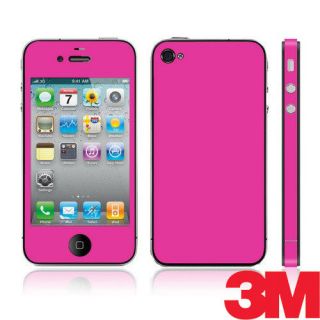 Gloss Pink 3M 180C Vinyl Skin Sticker Wrap For Apple iPhone 4S