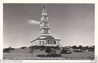   George Washington Masonic Monument Alexandria Virginia Real Photo Card