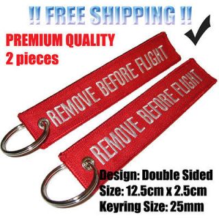   FLIGHT KEYCHAIN KEY CHAIN LUGGAGE TAGS QTY 2 PIECES RED/White NEW