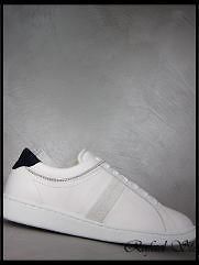 DOLCE & GABBANA Men Shoes Sneakers Vitello Nappa Crosta White Blue New