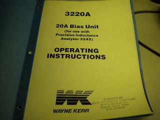 wayne kerr 3220a 20a operating instructions 3308b 1 time left