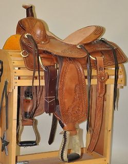 new 17 western wade tan ranch roper saddle time left