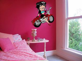 betty boop motorbike coloured wall sticker more options size time