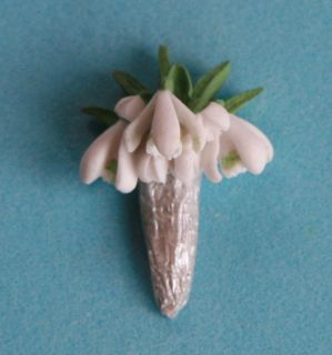 snowdrops lapel pin flower jewellery made in wales from united