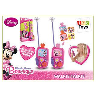 pink disney minnie mouse bow tique walkie talkie set new from united 